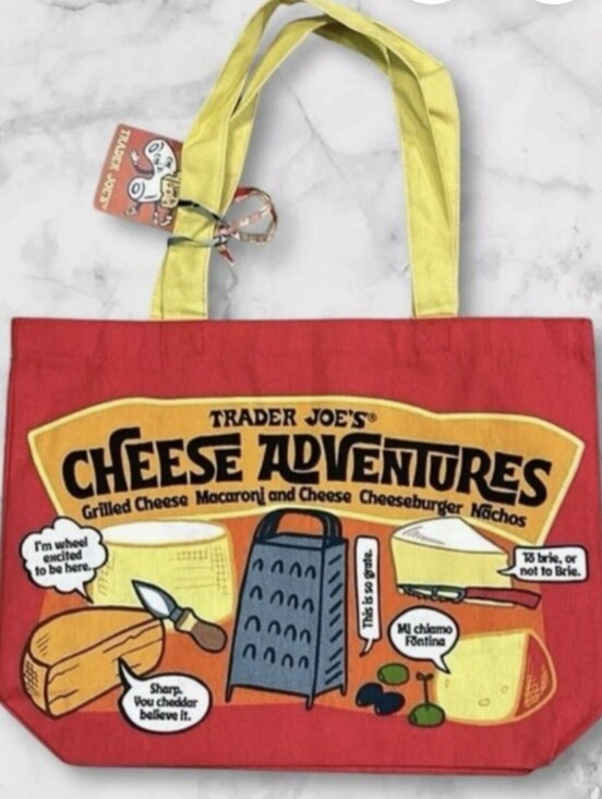 Trader Joe'S Handbags - NWT Trader Joe's Canvas Tote 'Cheese Adventures'